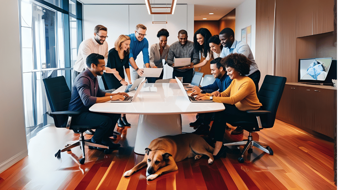 People working together in an office